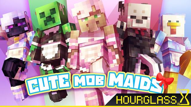 Thumbnail of the Minecraft Bedrock Marketplace product Cute Mob Maids created by Hourglass Studios.