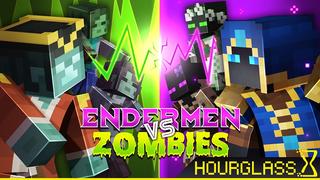 Thumbnail of the Minecraft Bedrock Marketplace product Endermen Vs Zombies created by Hourglass Studios.