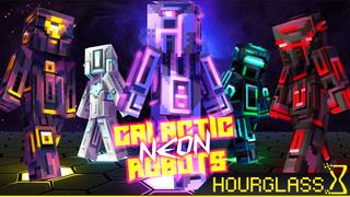 Thumbnail of the Minecraft Bedrock Marketplace product Galactic Neon Robots created by Hourglass Studios.