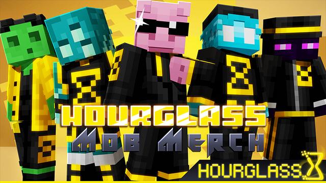 Thumbnail of the Minecraft Bedrock Marketplace product Hourglass Mob Merch created by Hourglass Studios.