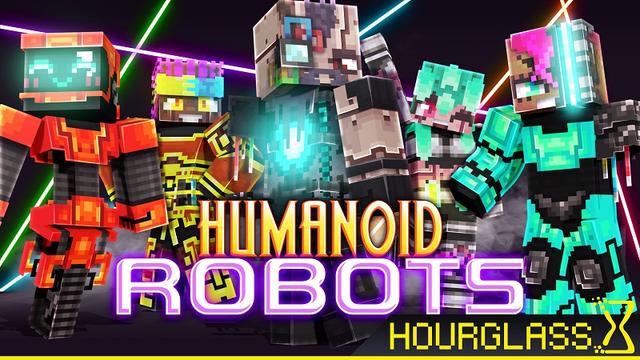 Thumbnail of the Minecraft Bedrock Marketplace product Humanoid Robots HD created by Hourglass Studios.