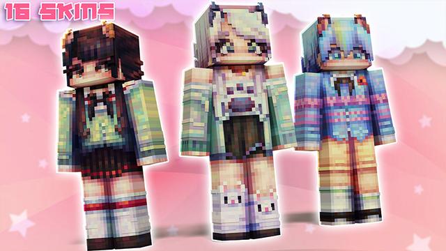 Thumbnail of the Minecraft Bedrock Marketplace product Kawaii Cats created by Hourglass Studios.