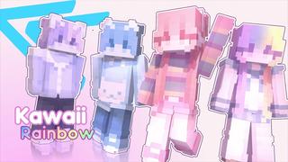 Thumbnail of the Minecraft Bedrock Marketplace product Kawaii Rainbow created by Hourglass Studios.