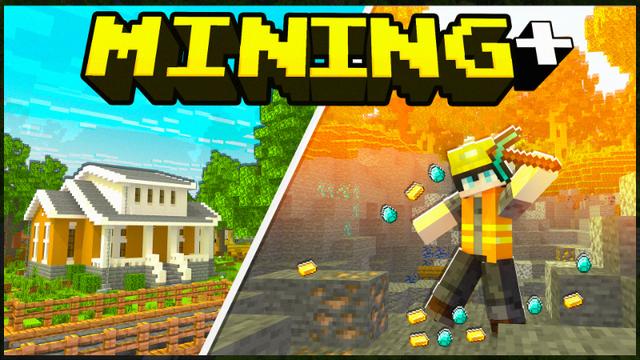 Thumbnail of the Minecraft Bedrock Marketplace product Mining+ created by Hourglass Studios.