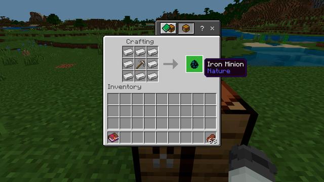 Screenshot of the Minecraft Bedrock Marketplace product Minions+ created by Hourglass Studios.