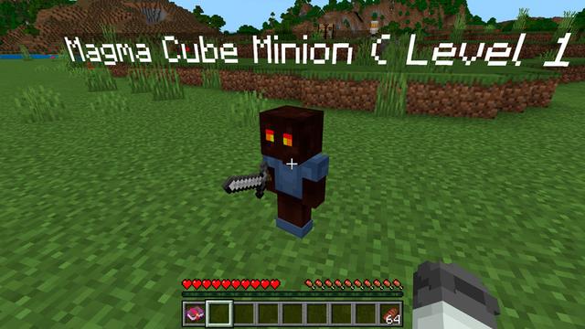 Screenshot of the Minecraft Bedrock Marketplace product Minions+ created by Hourglass Studios.