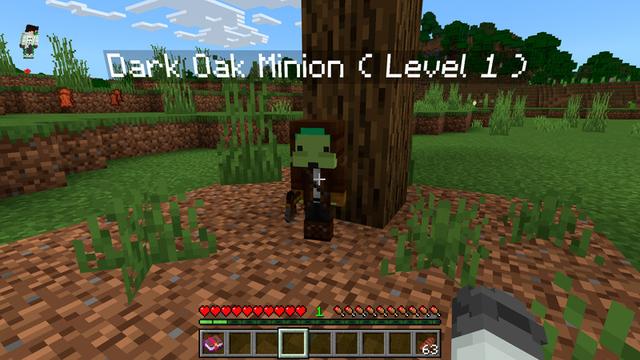 Screenshot of the Minecraft Bedrock Marketplace product Minions+ created by Hourglass Studios.
