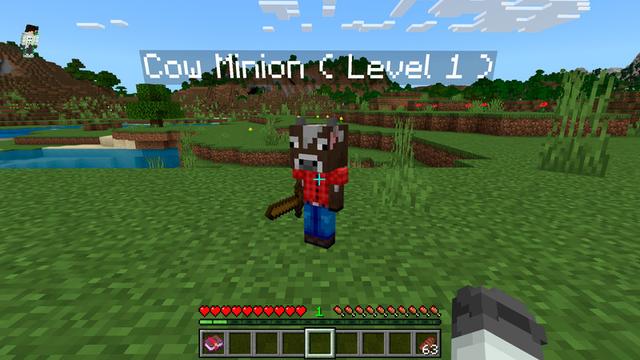Screenshot of the Minecraft Bedrock Marketplace product Minions+ created by Hourglass Studios.
