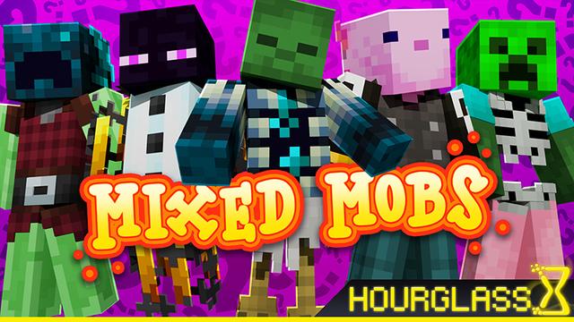 Thumbnail of the Minecraft Bedrock Marketplace product Mixed Mobs created by Hourglass Studios.