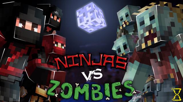 Thumbnail of the Minecraft Bedrock Marketplace product Ninjas vs Zombies created by Hourglass Studios.