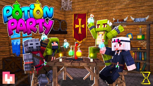 Thumbnail of the Minecraft Bedrock Marketplace product Potion Party created by Hourglass Studios.