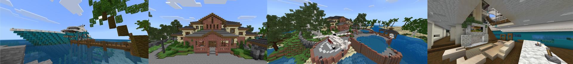 Panorama of the Minecraft Bedrock Marketplace product Private Island created by Hourglass Studios.