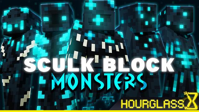 Thumbnail of the Minecraft Bedrock Marketplace product Sculk Block Monsters created by Hourglass Studios.