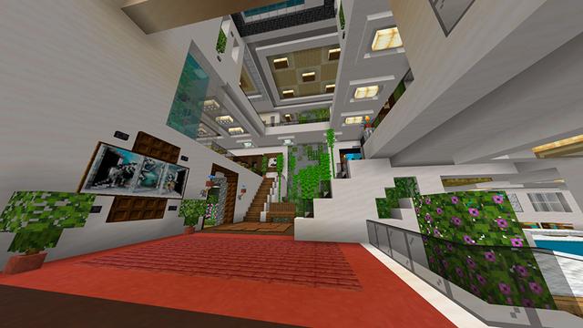 Screenshot of the Minecraft Bedrock Marketplace product Underwater Mansion created by Hourglass Studios.