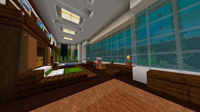 Screenshot of the Minecraft Bedrock Marketplace product Underwater Mansion created by Hourglass Studios.
