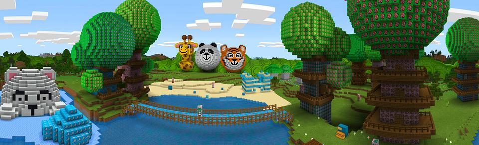 Panorama of the Minecraft Bedrock Marketplace product Animal Blocks created by House of How.