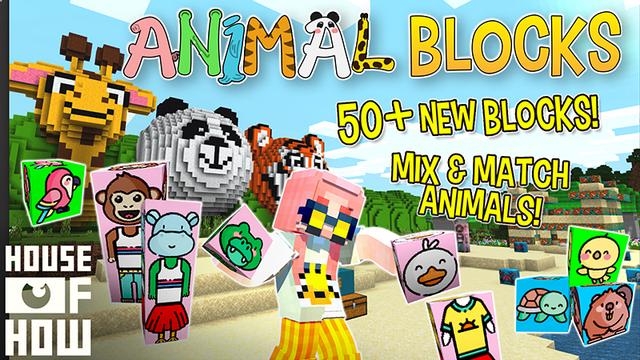 Thumbnail of the Minecraft Bedrock Marketplace product Animal Blocks created by House of How.