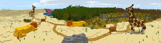 Panorama of the Minecraft Bedrock Marketplace product Animal Furniture created by House of How.