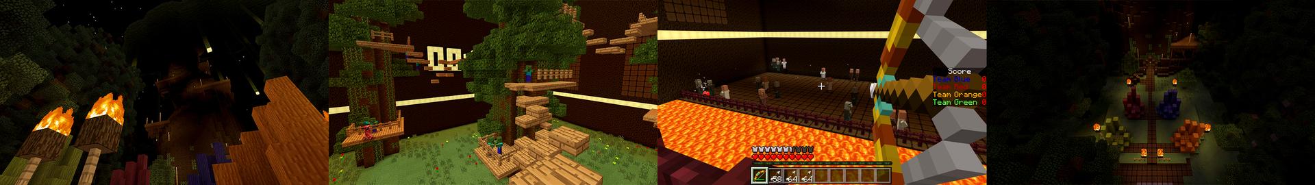 Panorama of the Minecraft Bedrock Marketplace product Archery Arenas created by House of How.