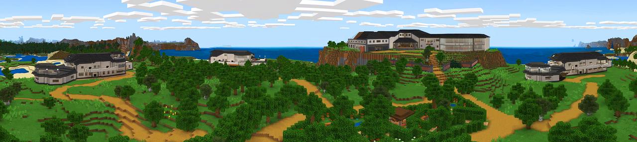 Panorama of the Minecraft Bedrock Marketplace product Billionaire Furniture HD created by House of How.