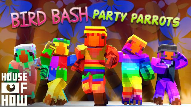 Thumbnail of the Minecraft Bedrock Marketplace product Bird Bash Party Parrots created by House of How.
