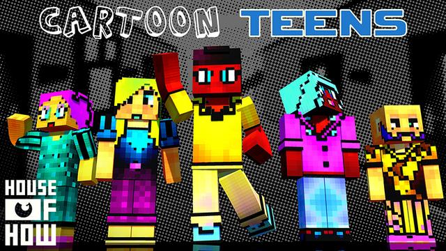 Thumbnail of the Minecraft Bedrock Marketplace product Cartoon Teens created by House of How.