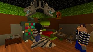 Screenshot of the Minecraft Bedrock Marketplace product Dinosaur Furniture created by House of How.