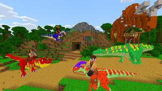 Screenshot of the Minecraft Bedrock Marketplace product Dinosaur Furniture created by House of How.