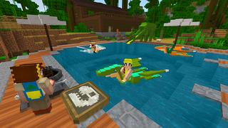 Screenshot of the Minecraft Bedrock Marketplace product Dinosaur Furniture created by House of How.