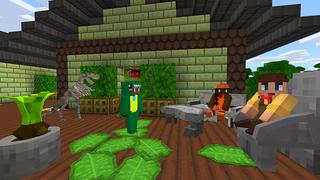 Screenshot of the Minecraft Bedrock Marketplace product Dinosaur Furniture created by House of How.
