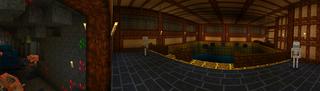 Panorama of the Minecraft Bedrock Marketplace product Dungeon Crawler created by House of How.