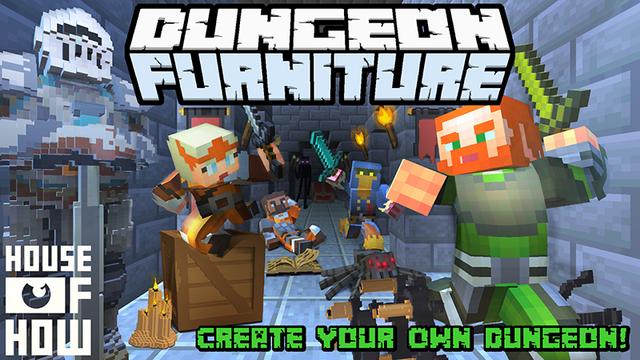 Thumbnail of the Minecraft Bedrock Marketplace product Dungeon Furniture created by House of How.