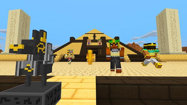 Screenshot of the Minecraft Bedrock Marketplace product Egyptian Furniture created by House of How.