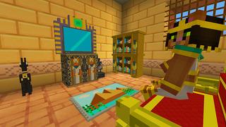 Screenshot of the Minecraft Bedrock Marketplace product Egyptian Furniture created by House of How.