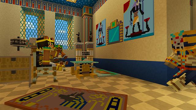 Screenshot of the Minecraft Bedrock Marketplace product Egyptian Furniture created by House of How.