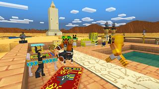 Screenshot of the Minecraft Bedrock Marketplace product Egyptian Furniture created by House of How.