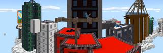 Panorama of the Minecraft Bedrock Marketplace product Extreme Parkour created by House of How.