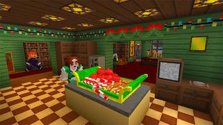 Screenshot of the Minecraft Bedrock Marketplace product Festive Furniture created by House of How.