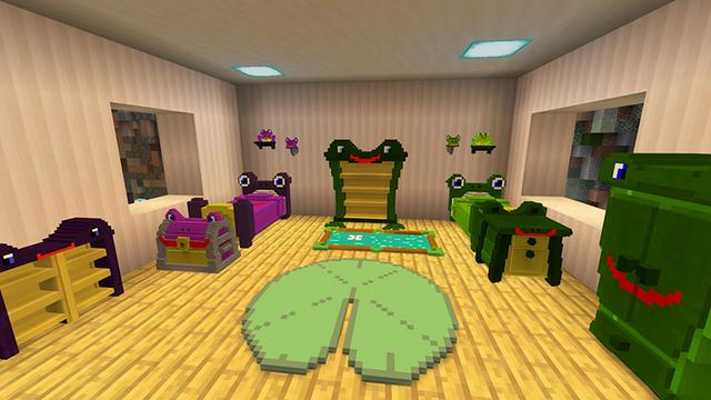 Screenshot of the Minecraft Bedrock Marketplace product Froggy Furniture created by House of How.
