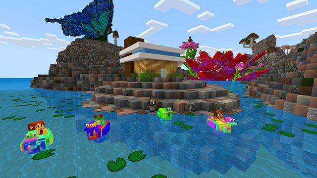Screenshot of the Minecraft Bedrock Marketplace product Froggy Furniture created by House of How.