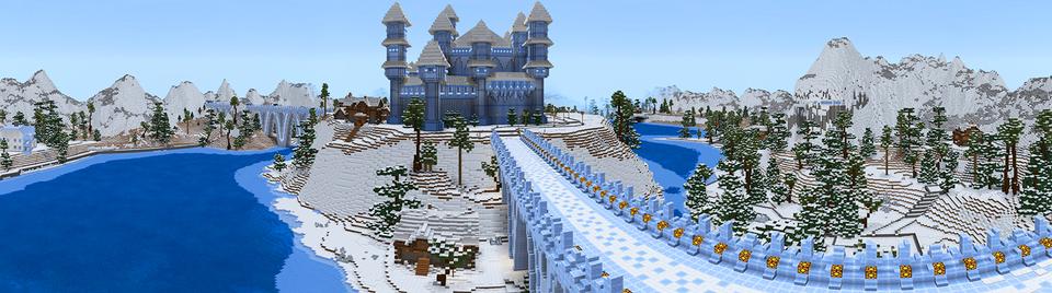 Panorama of the Minecraft Bedrock Marketplace product Frozen Furniture created by House of How.
