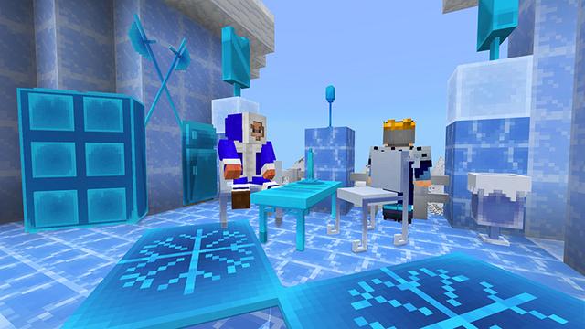 Screenshot of the Minecraft Bedrock Marketplace product Frozen Furniture created by House of How.