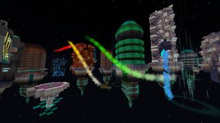 Screenshot of the Minecraft Bedrock Marketplace product Hoverboard Race created by House of How.