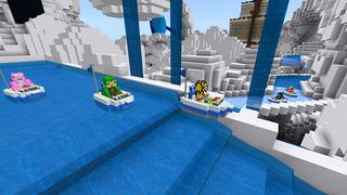 Screenshot of the Minecraft Bedrock Marketplace product Hydro Racer created by House of How.