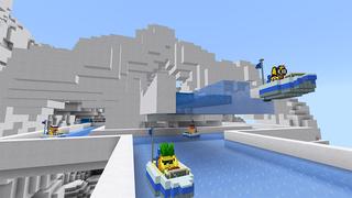 Screenshot of the Minecraft Bedrock Marketplace product Hydro Racer created by House of How.