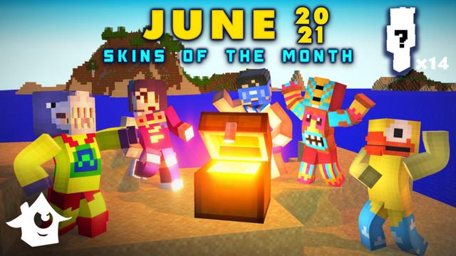 Thumbnail of the Minecraft Bedrock Marketplace product June Skins of the Month created by House of How.