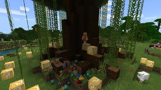 Screenshot of the Minecraft Bedrock Marketplace product Lucky Block: Survival created by House of How.