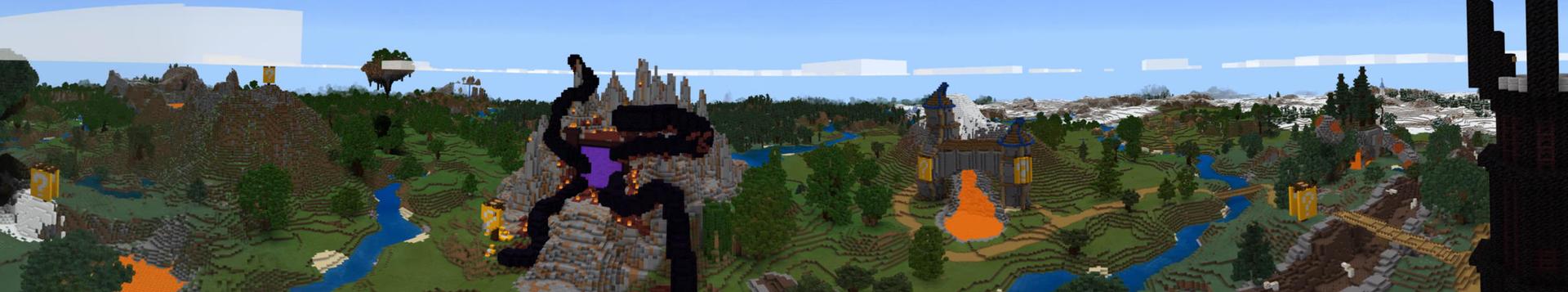 Panorama of the Minecraft Bedrock Marketplace product Lucky Scrolls created by House of How.