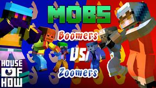Thumbnail of the Minecraft Bedrock Marketplace product Mobs Boomers vs Zoomers created by House of How.