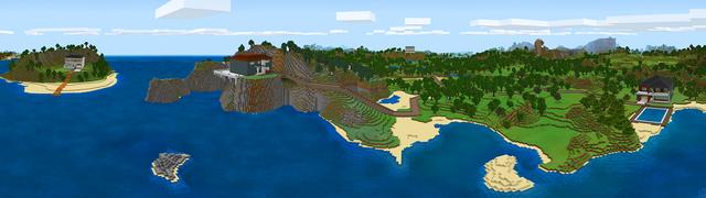 Panorama of the Minecraft Bedrock Marketplace product Modern Millionaire Furniture created by House of How.